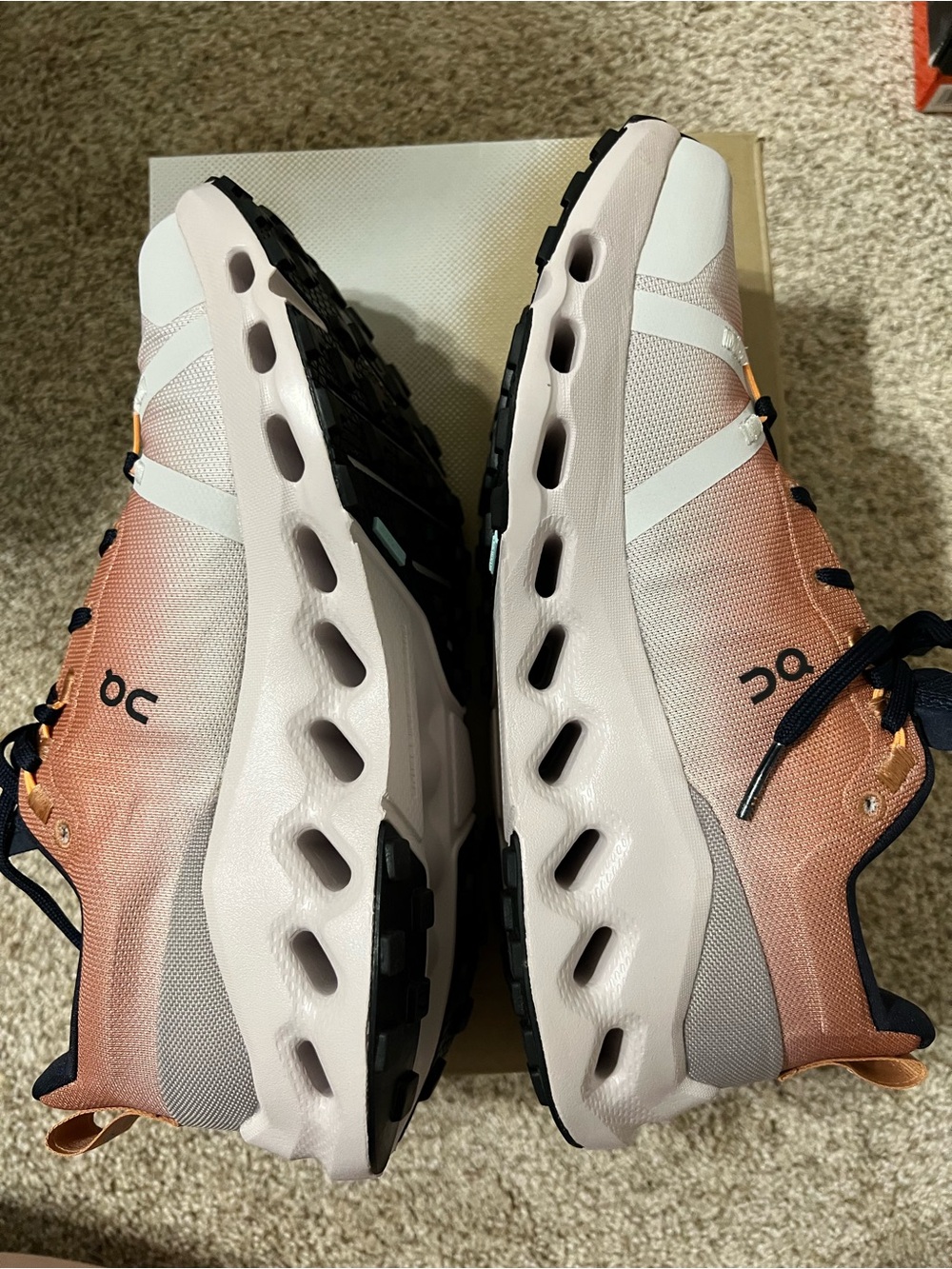 On Cloudsurfer Trail Waterproof Women’s Sneakers - Sandstone/Silver Size 8.5 - Picture 7 of 9